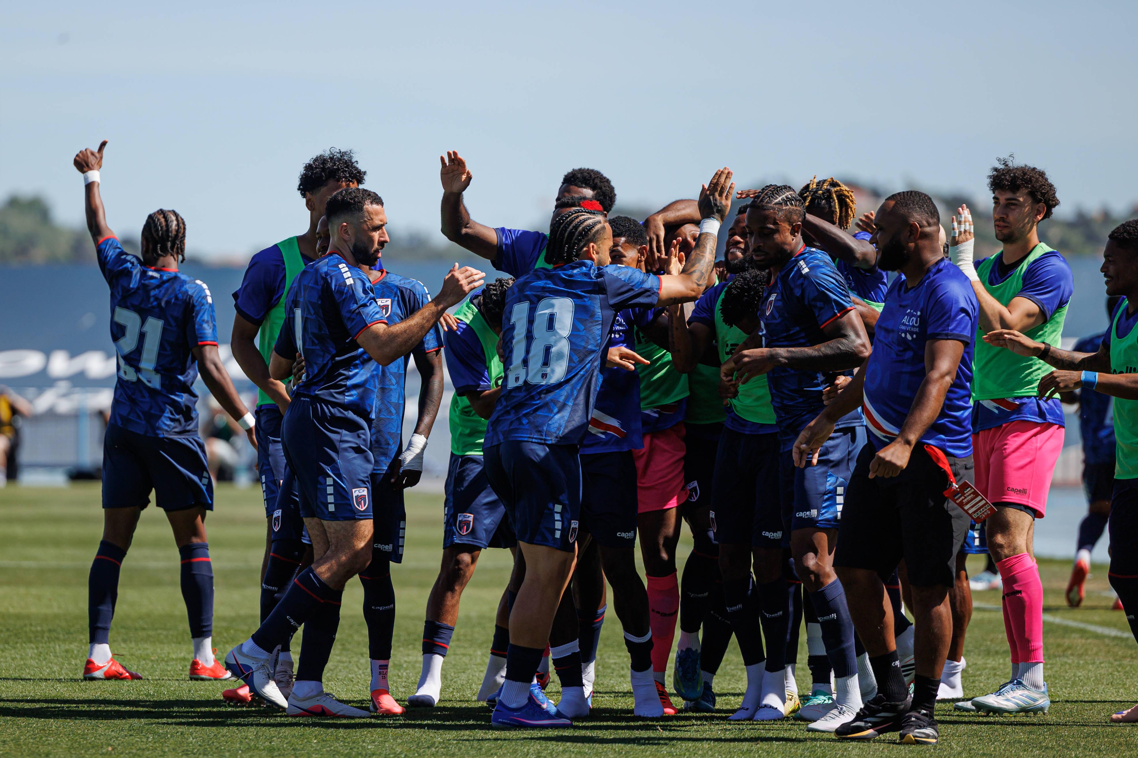 Festejos dos jogadores de Cabo Verde