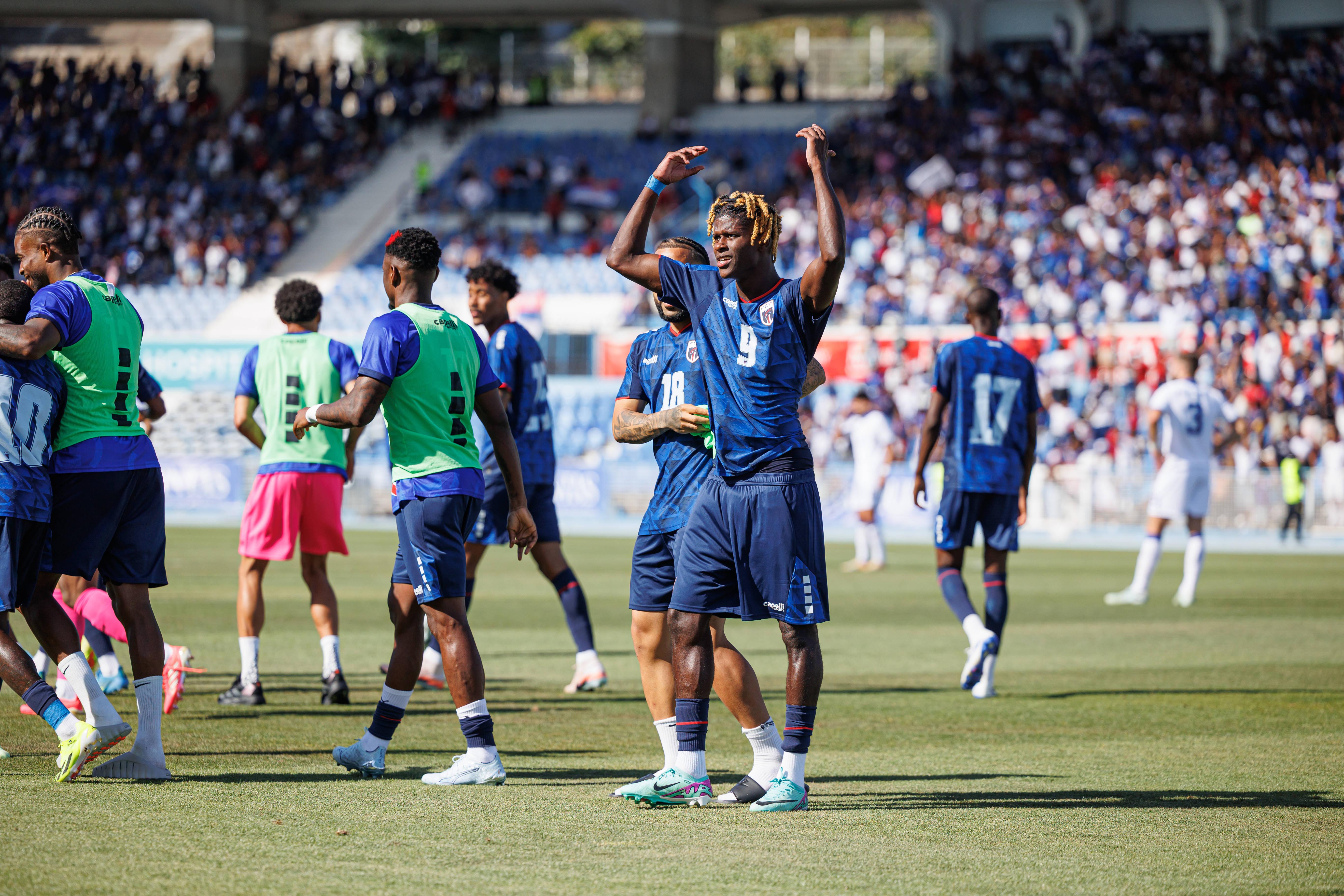 Festejos dos jogadores de Cabo Verde