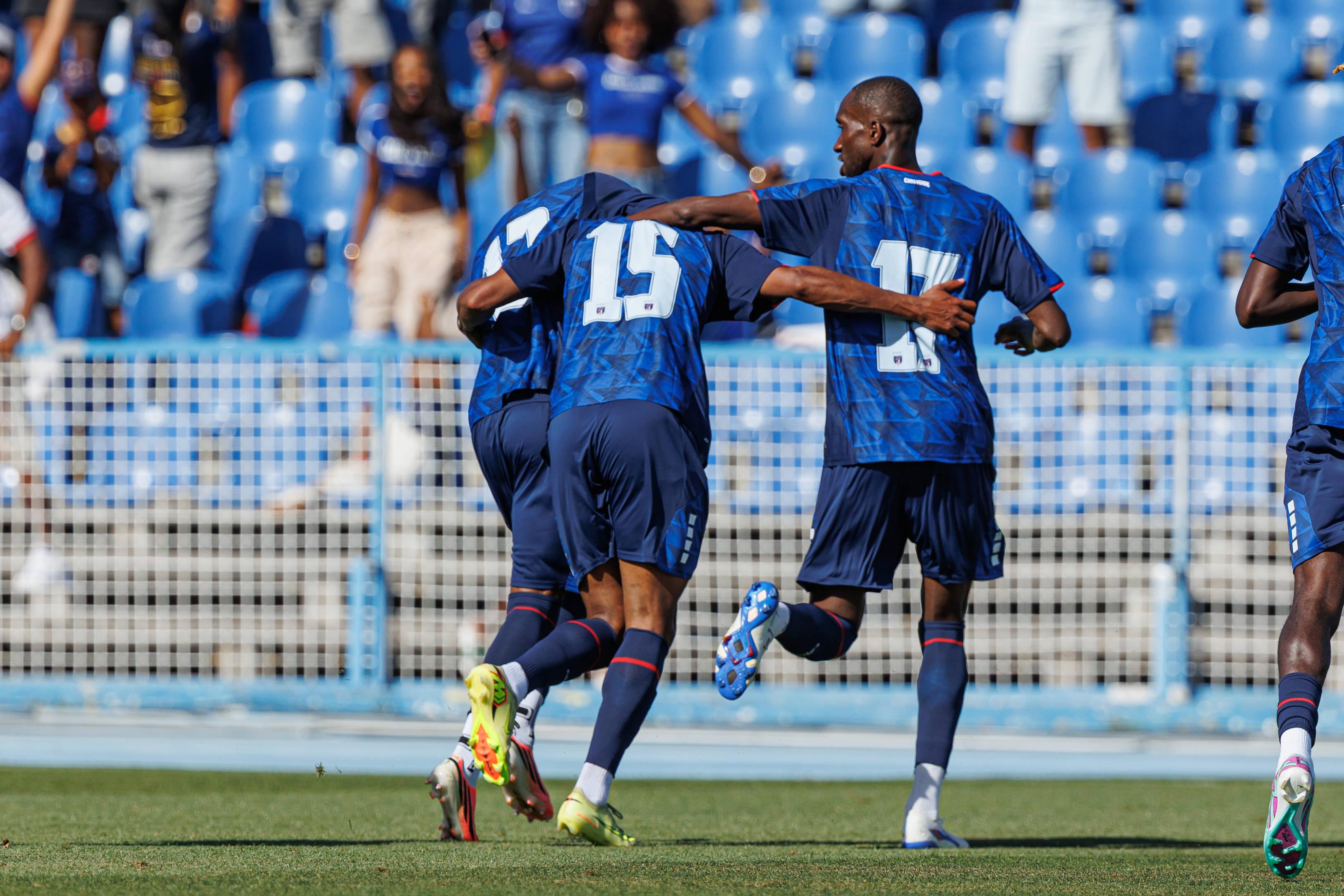 Festejos dos jogadores de Cabo Verde