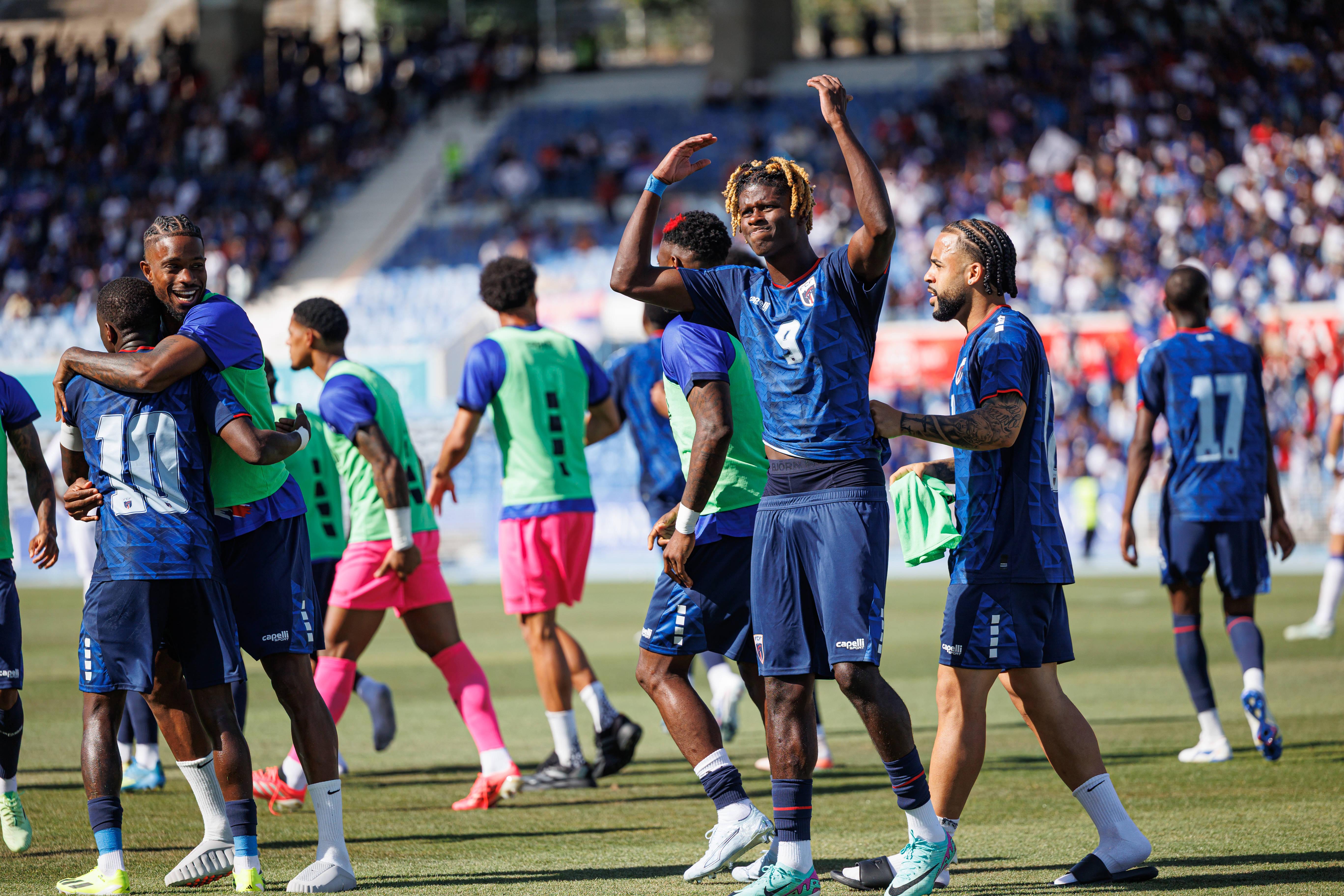 Festejos dos jogadores de Cabo Verde