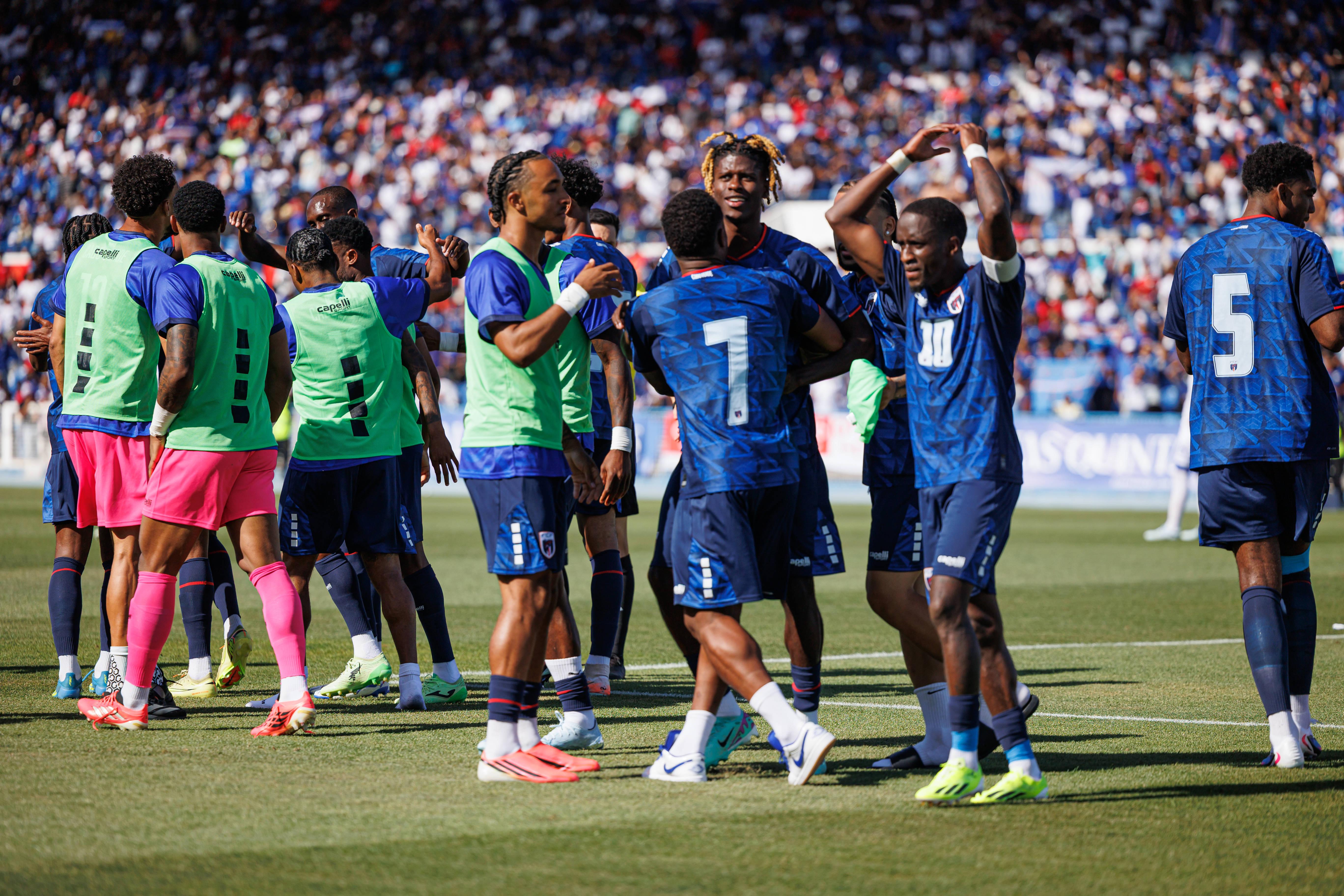 Festejos dos jogadores de Cabo Verde