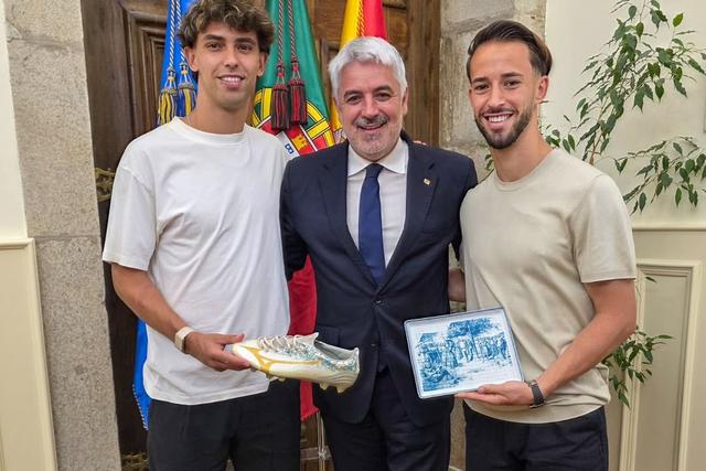 João Félix e Hugo Félix foram recebidos por João Azevedo - Foto: Município de Viseu