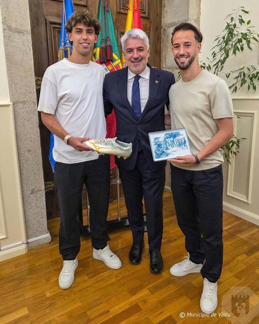 João Félix e Hugo Félix foram recebidos por João Azevedo - Foto: Município de Viseu