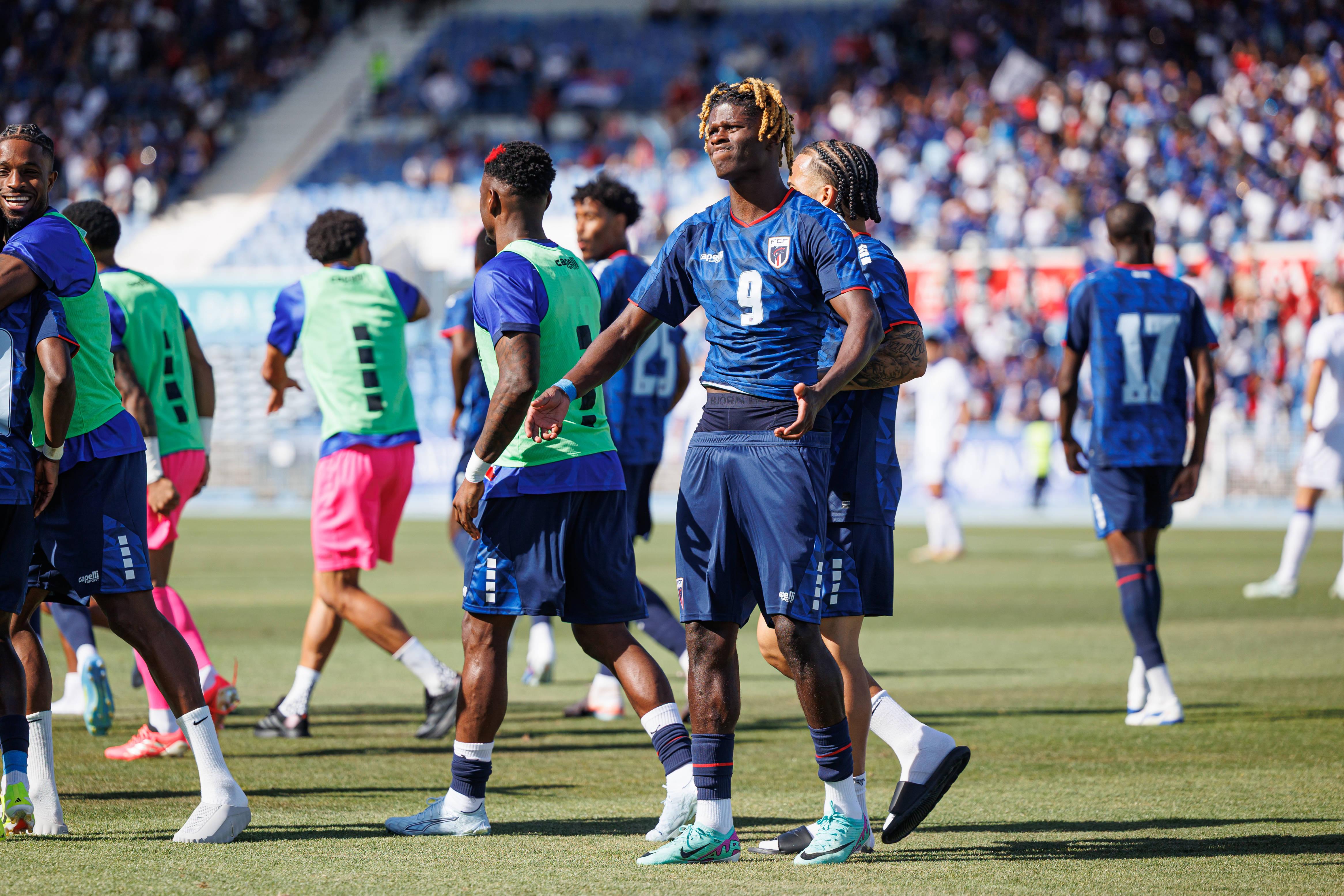 Festejos dos jogadores de Cabo Verde