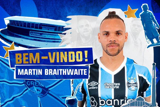 Oficial: Grémio apresenta Martin Braithwaite