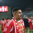 Ivanovic vestido à Benfica depois da conquista da Supertaça