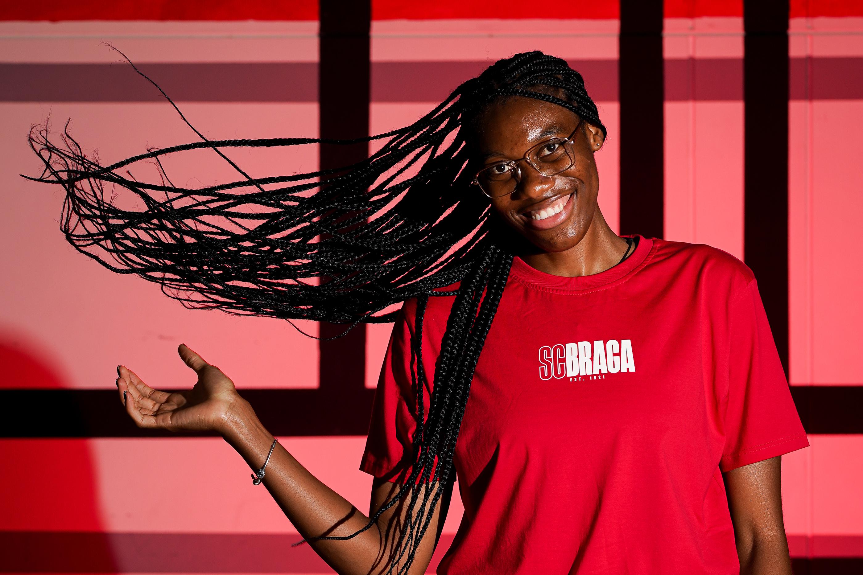 A angolana Matuca, 24 anos, jogava em França. Foto SC Braga