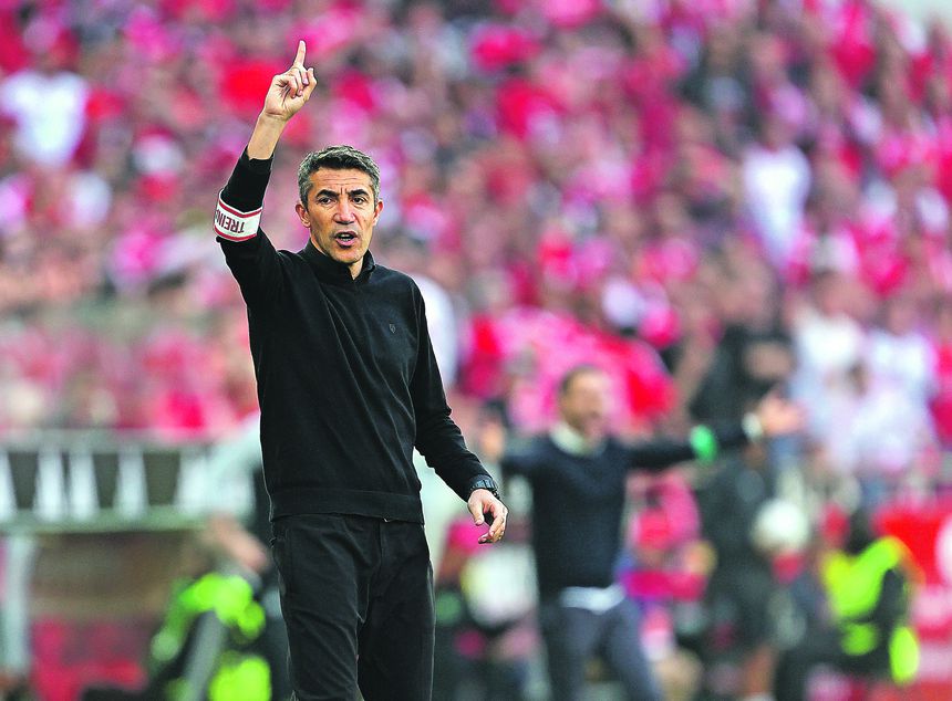 Não há futebol encantador de Bruno Lage, mas os objetivos do Benfica têm sido alcançados. FOTO MIGUEL NUNES