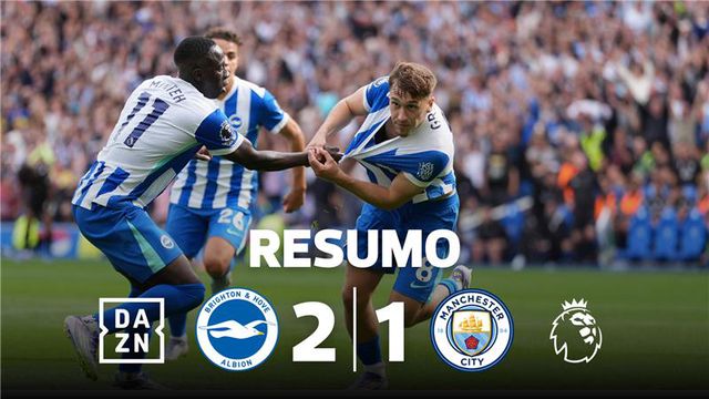 Balde de água fria para o City na visita ao Brighton (resumo)