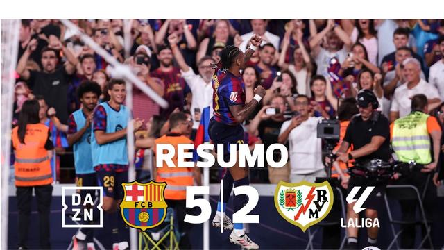 A goleada do Barcelona frente ao Rayo Vallecano (resumo)