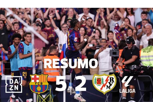 A goleada do Barcelona frente ao Rayo Vallecano (resumo)