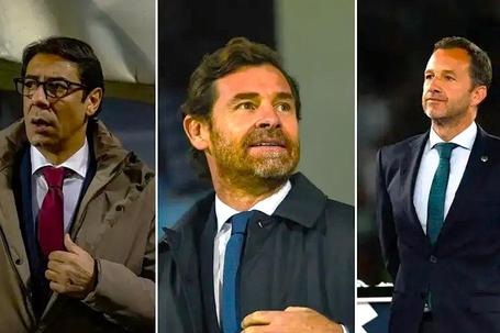 Rui Costa, presidente do Benfica; Villas-Boas, do FC Porto; e Frederico Varandas, do Sporting - Fotos: A BOLA
