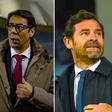 Rui Costa, presidente do Benfica; Villas-Boas, do FC Porto; e Frederico Varandas, do Sporting - Fotos: A BOLA