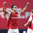 Diego Rodrigues puxou a si o protagonismo e decidiu o dérbi entre SC Braga e Vitória de Guimarães — Foto: Hugo Delgado/LUSA