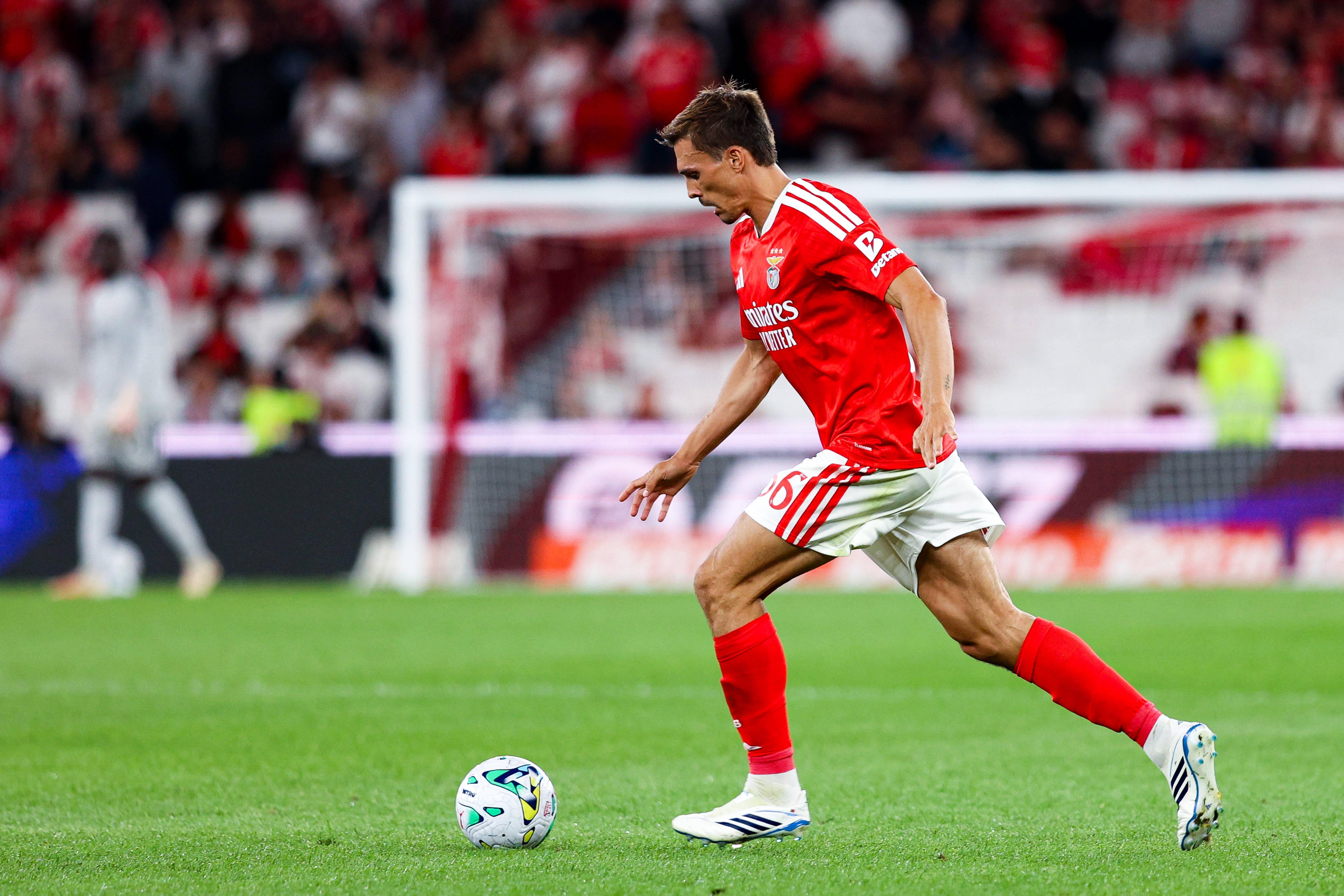 João Palhinha na estreia pelo Benfica