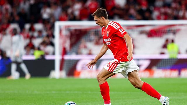 João Palhinha na estreia pelo Benfica