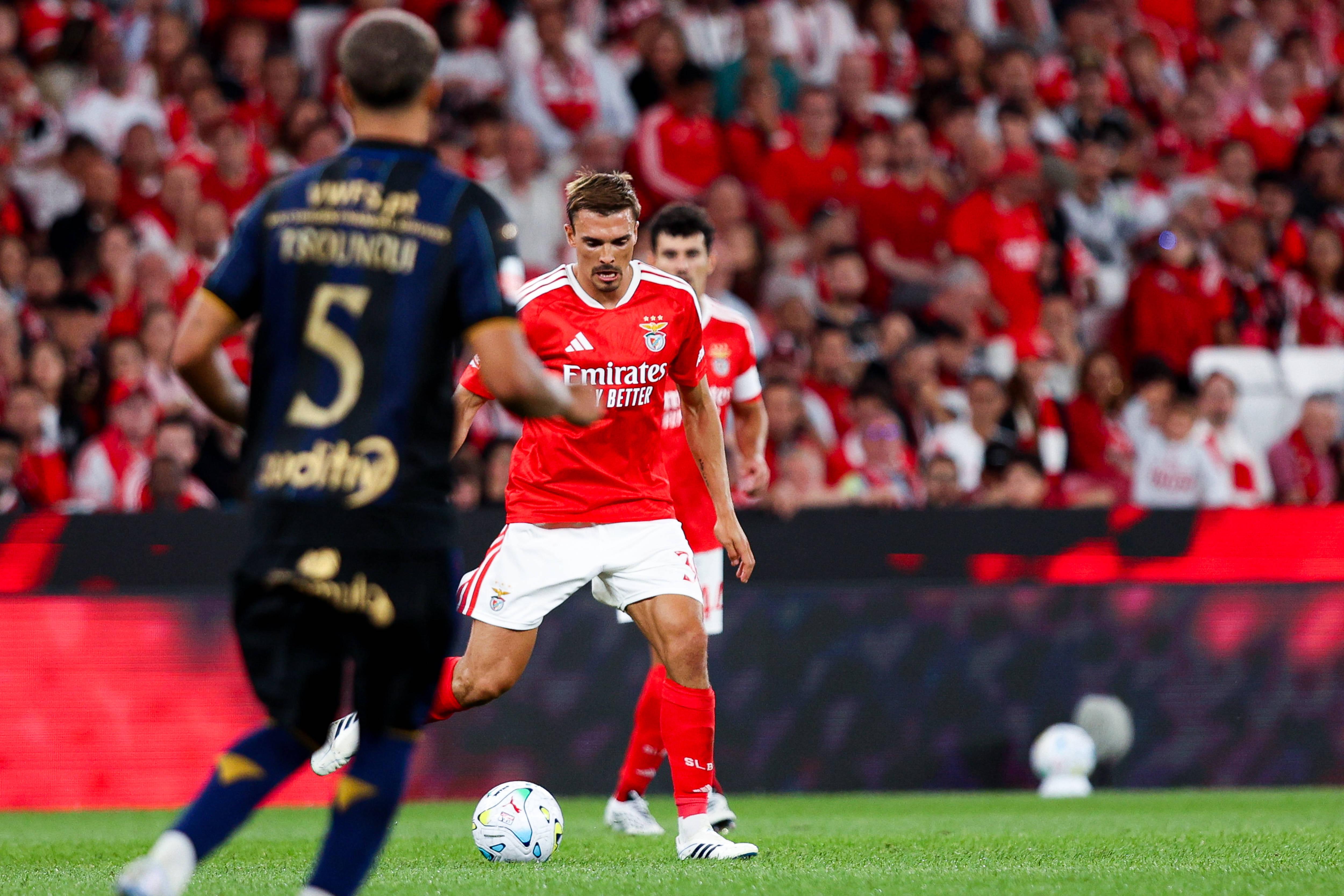 João Palhinha na estreia pelo Benfica