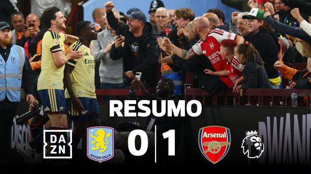 Dois jogos, duas vitórias: campeão Arsenal vence no Villa Park (resumo)