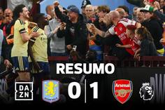 Dois jogos, duas vitórias: campeão Arsenal vence no Villa Park (resumo)
