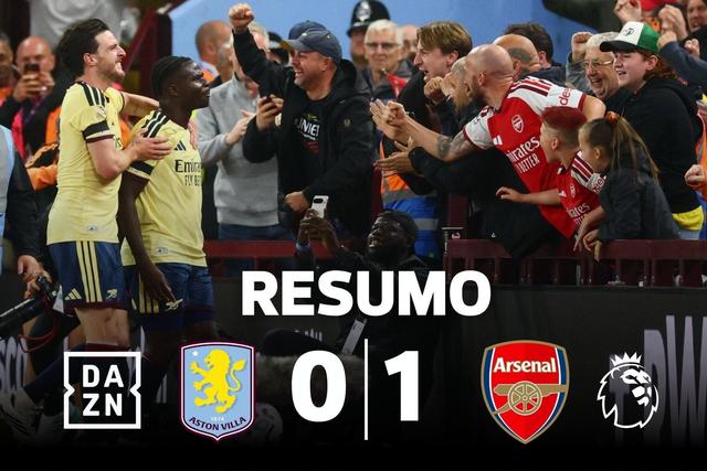 Dois jogos, duas vitórias: campeão Arsenal vence no Villa Park (resumo)