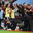Festejos do Arsenal diante do Aston Villa