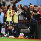 Festejos do Arsenal diante do Aston Villa