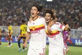 Dybala e Rodrigo Mora celebram golo da Roma