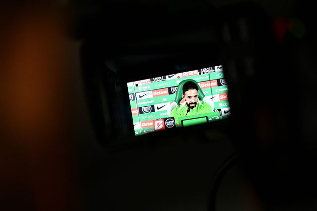 Rúben Amorim, em conferência de Imprensa, depois de se tornar pública a iminente saída para o Manchester United