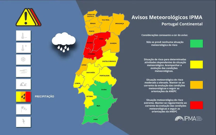 Portugal afoga-se! Distritos em fúria