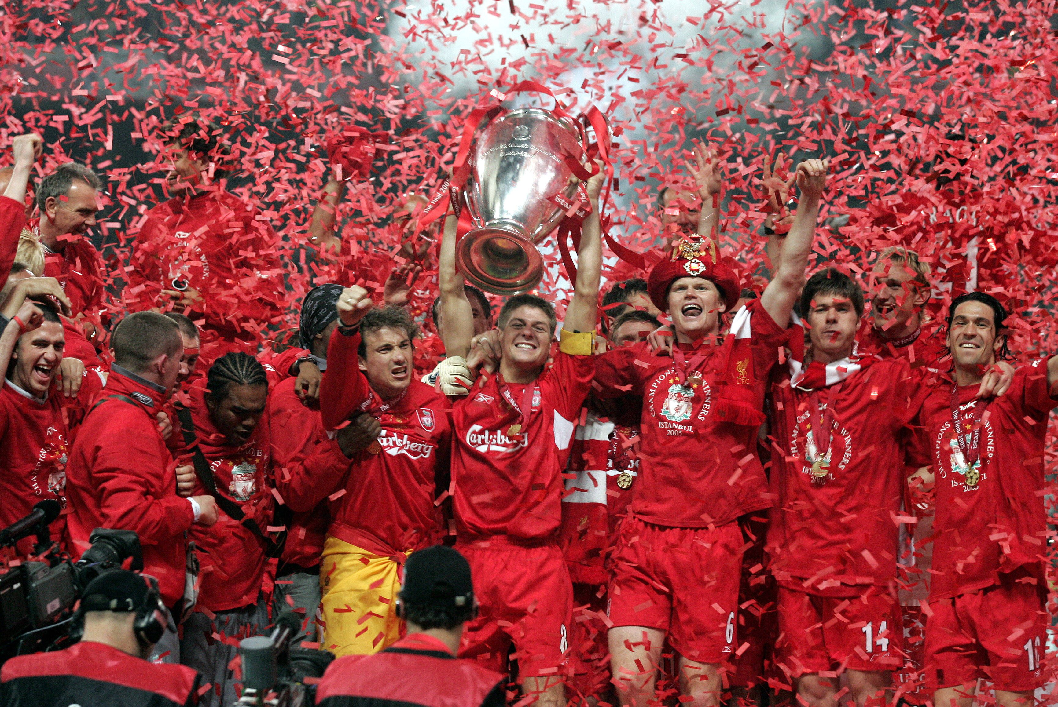 Liverpool conquistou a Liga dos Campeões em 2005 após reviravolta épica na final contra o Milan: perdia 0-3 ao intervalo, empatou na segunda parte e venceu nos penáltis - Foto: IMAGO