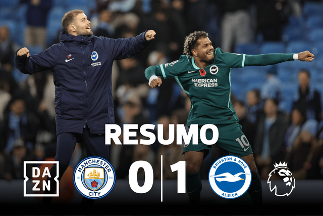 Manchester City volta a perder em tarde histórica para o Brighton (resumo)
