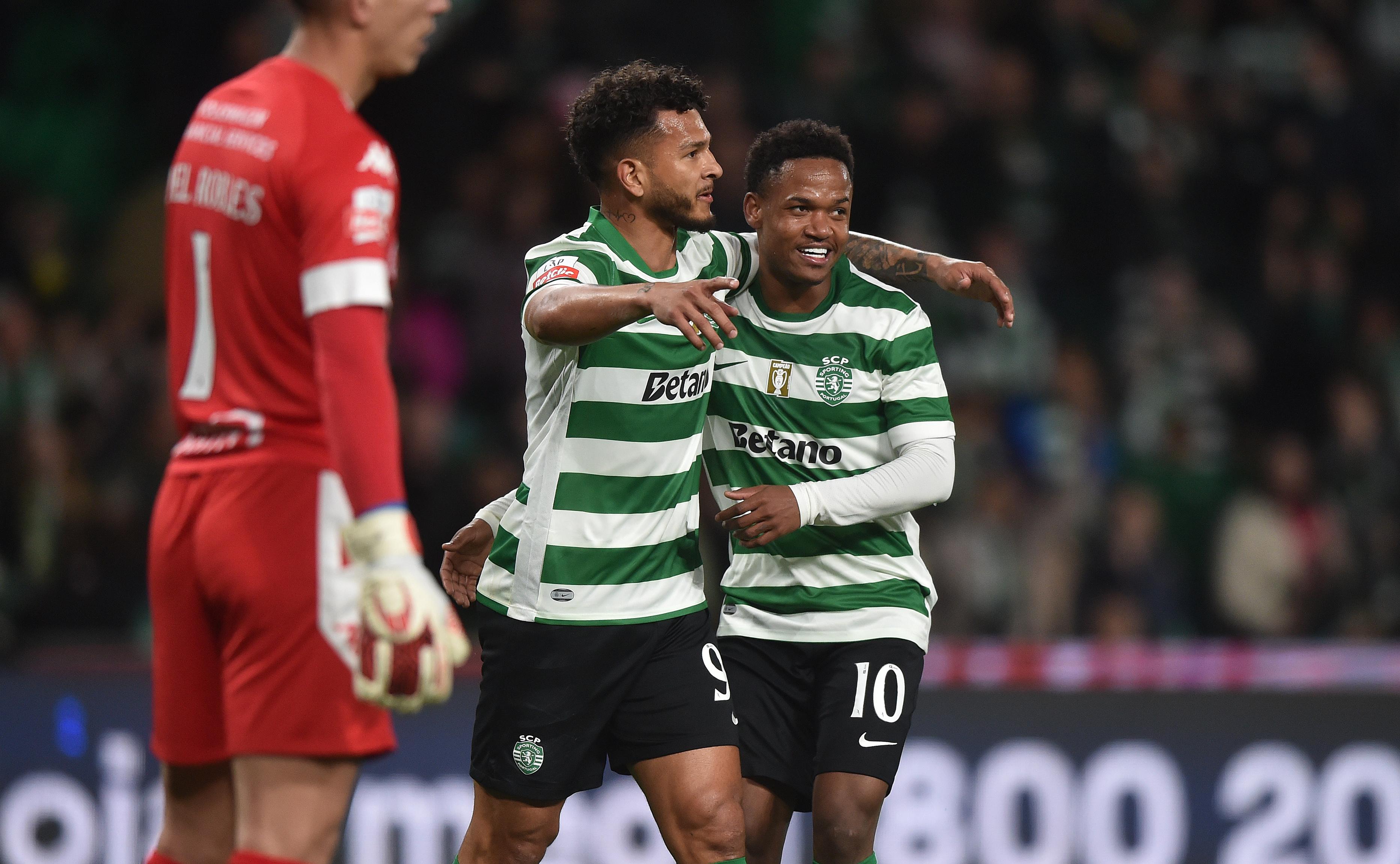 15 golos - Luis Suárez e Geny Catamo (Sporting): 12 + 3 golos. Foto Miguel Nunes