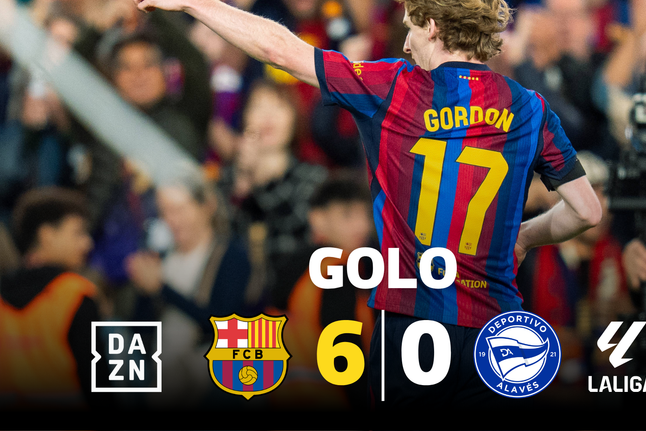 Gordon imita Yamal e Barcelona chega à meia dúzia