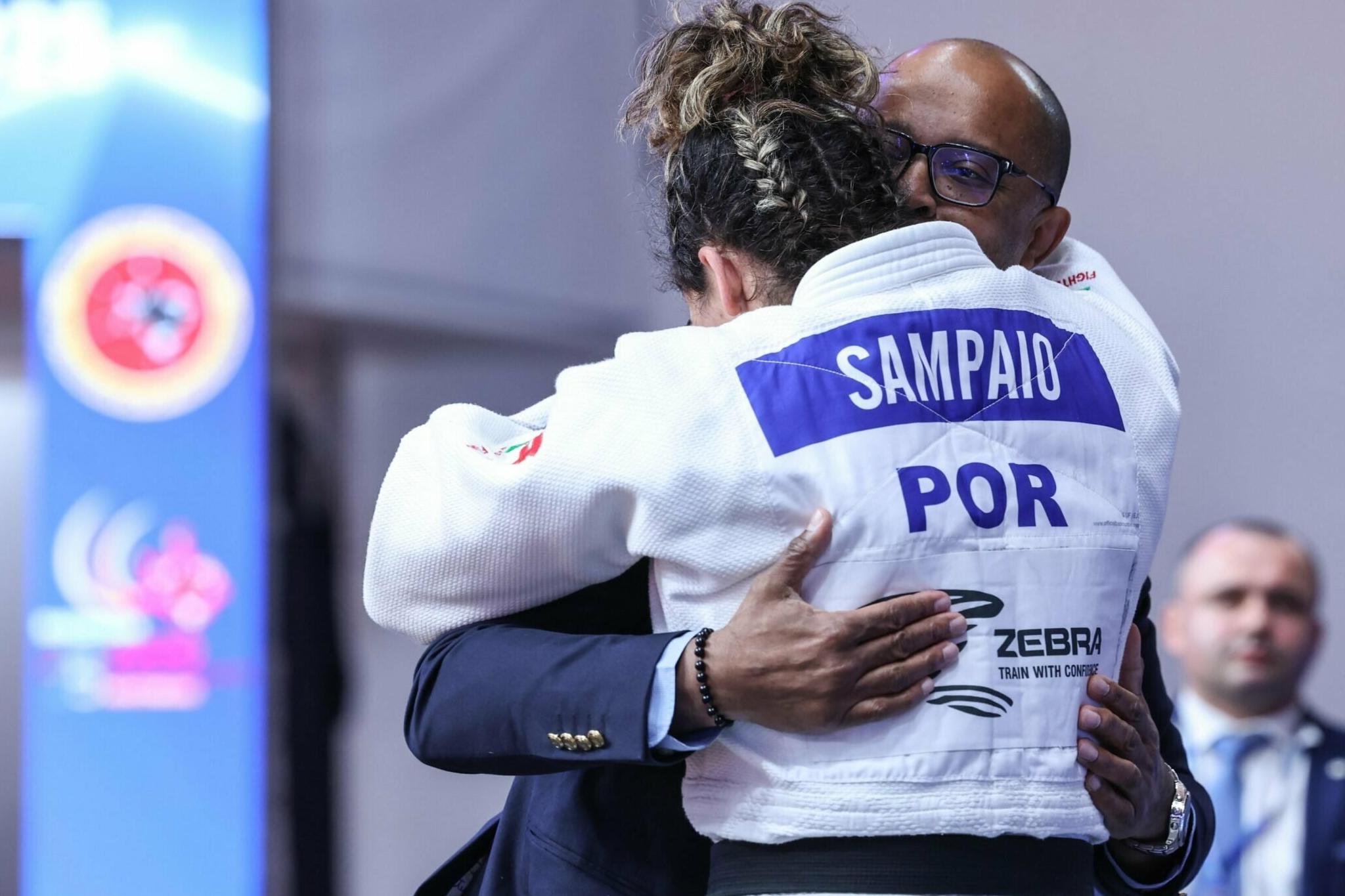 Patrícia e o seleceionador nacional Marco Morais