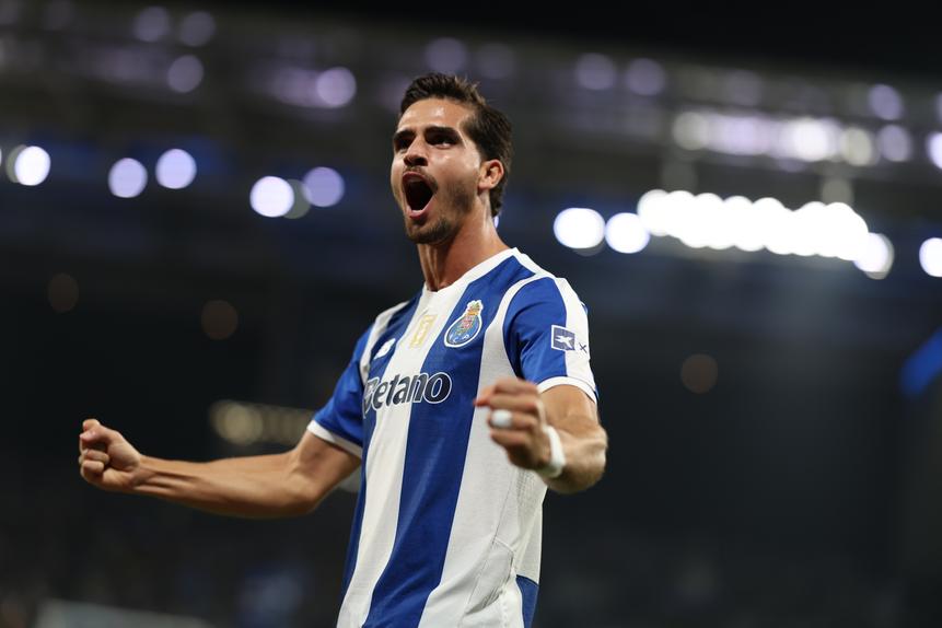 André Silva festeja no Dragão. Foto: Catarina Morais/Kapta+