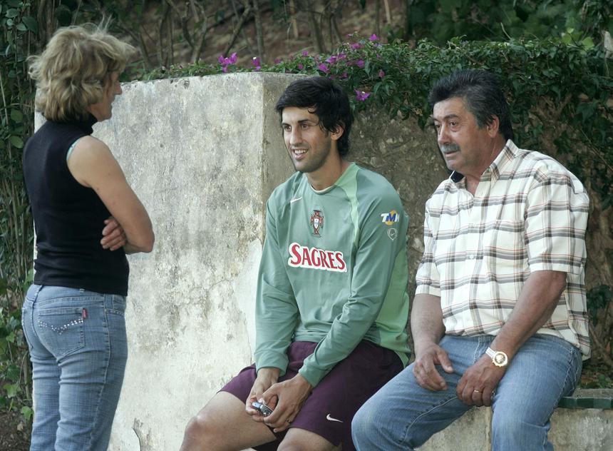 Marco Caneira com o pai, Raul
