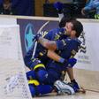 Miguel Rocha celebra o golo que acabou por dar a vitória ao OC Barcelos      Fotografia FPP