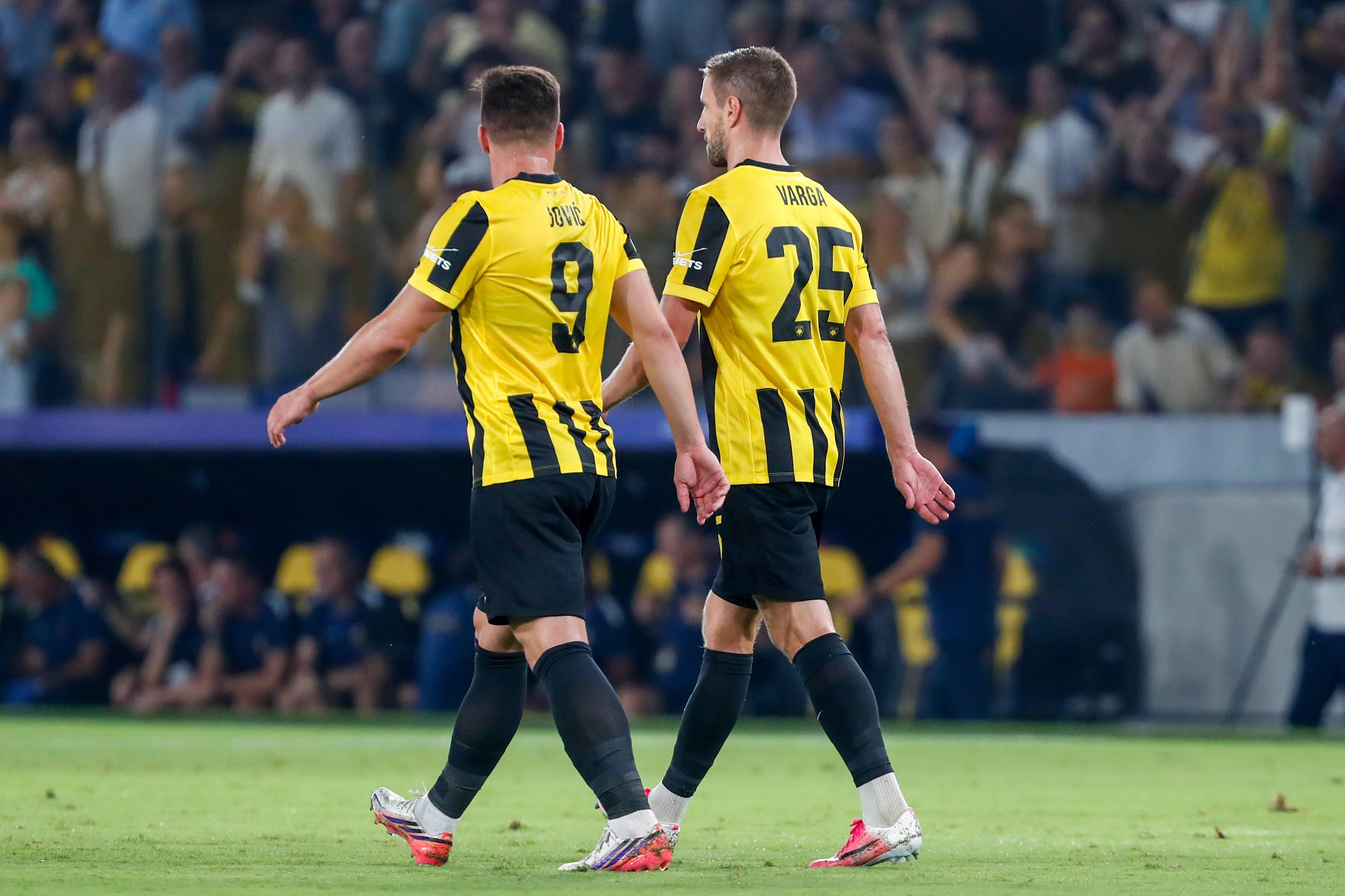 16 golos - Luka Jovic e Barnabás Varga (AEK Atenas): 7 + 9 golos. Foto IMAGO