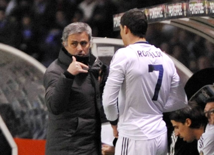José Mourinho e Cristiano Ronaldo no Real Madrid, em 2013