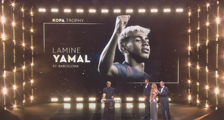 Ballon d’Or 2025: Lamine Yamal Wins the Kopa Trophy