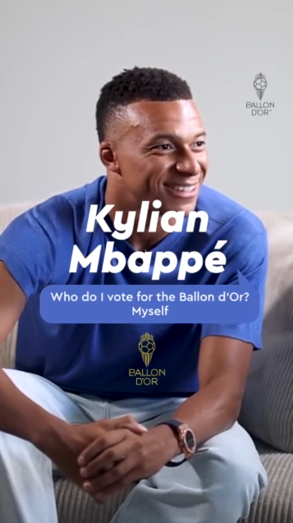 Mbappé: "Who do I vote for the Ballon d'Or? Myself"