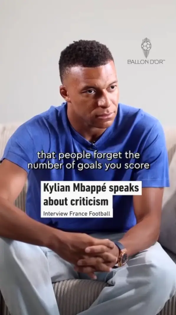 Kylian Mbappé speaks about criticism