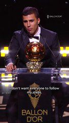Rodri – 2024 Ballon d’Or Winning Speech