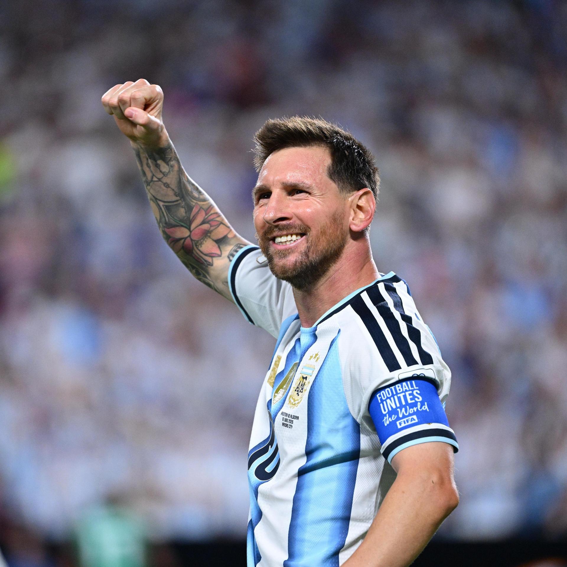 Messi scored against Austria and set a new all-time World Cup record