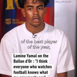 Lamine Yamal: "Everyone who watches football knows what my arguments are"