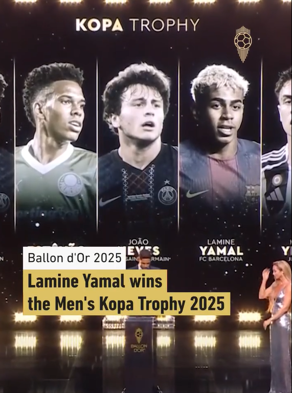 Lamine Yamal - 2025 Men's Kopa Trophy
