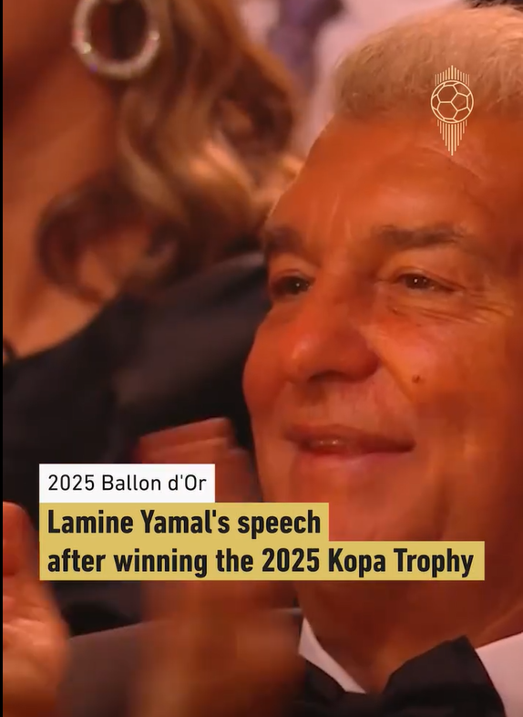 Lamine Yamal - 2025 Kopa Trophy Winning Speech