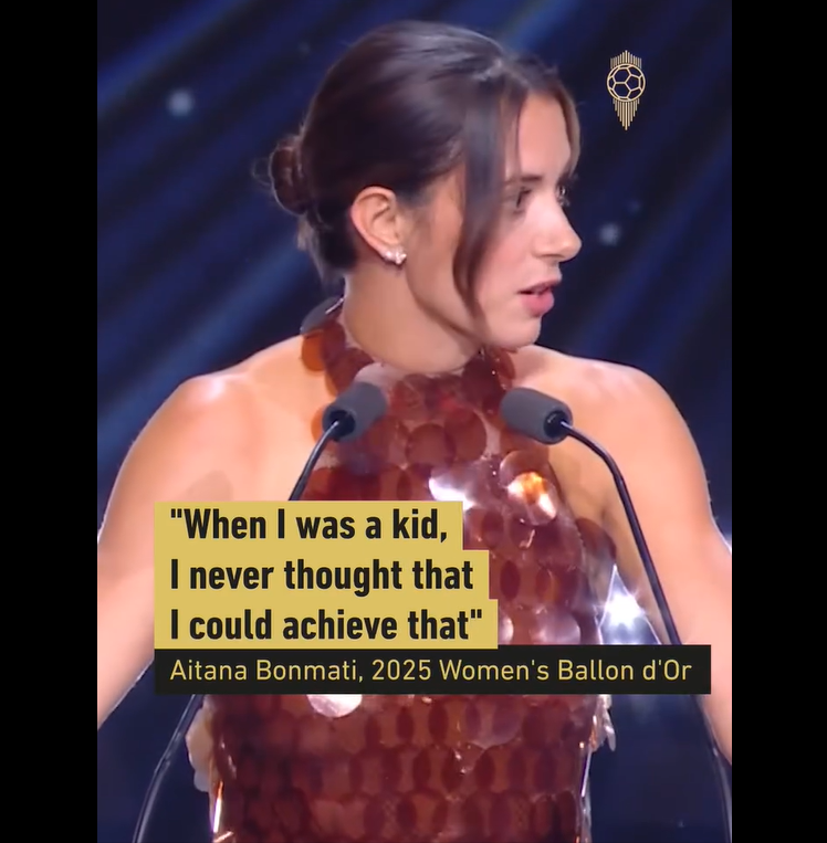 Aitana Bonmati - 2025 Women's Ballon d'Or winning speech