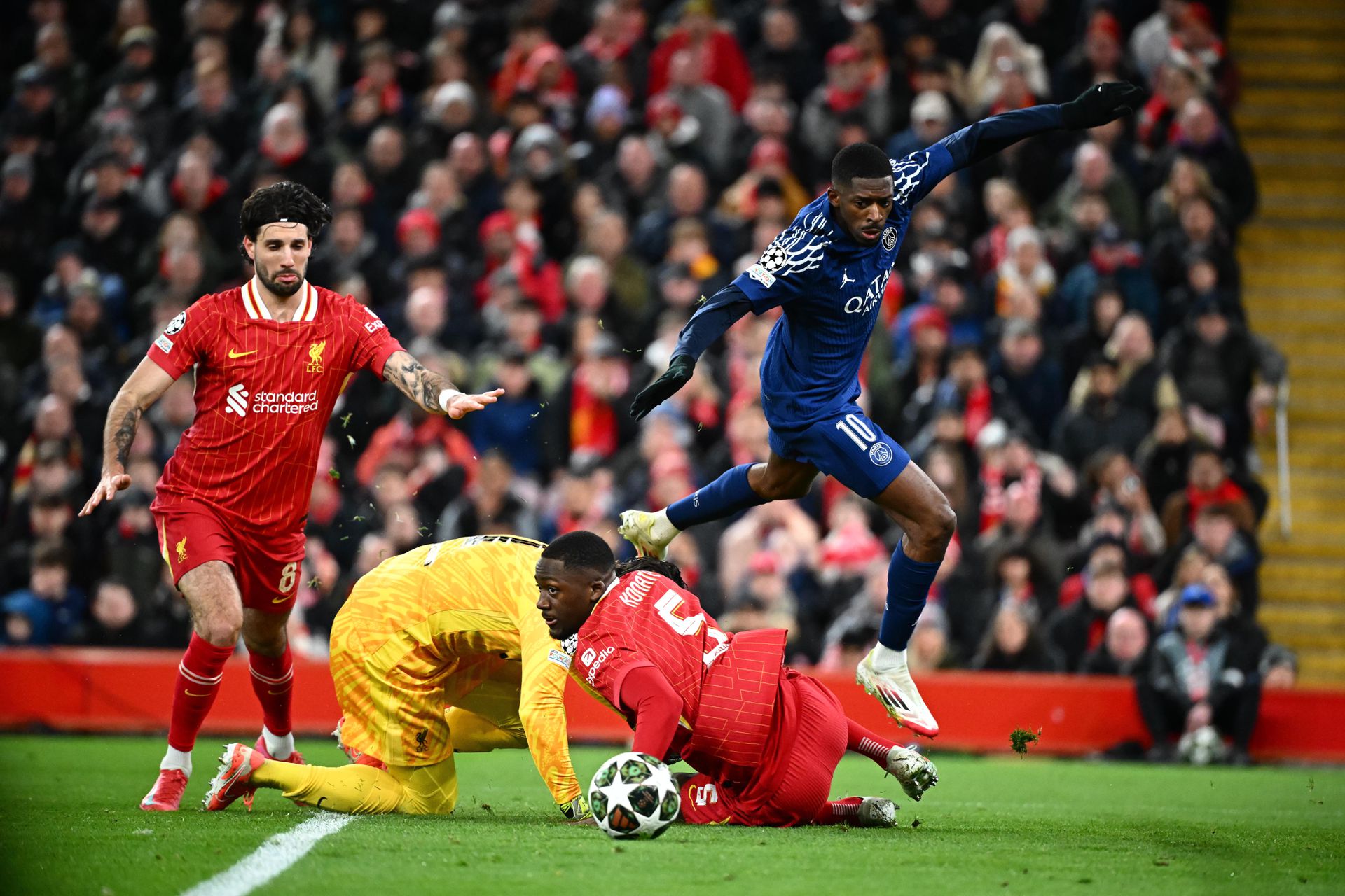 March 11, 2025, round of 16 second leg in Liverpool, Dembélé, the cold-blooded goalscorer, strikes again.