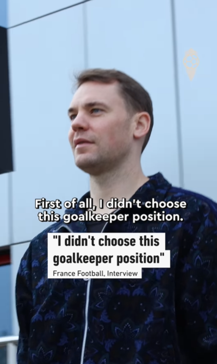Manuel Neuer was not meant to be a goalkeeper